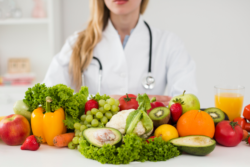 diet-concept-with-female-scientist-healthy-food diet concept with female scientist healthy food